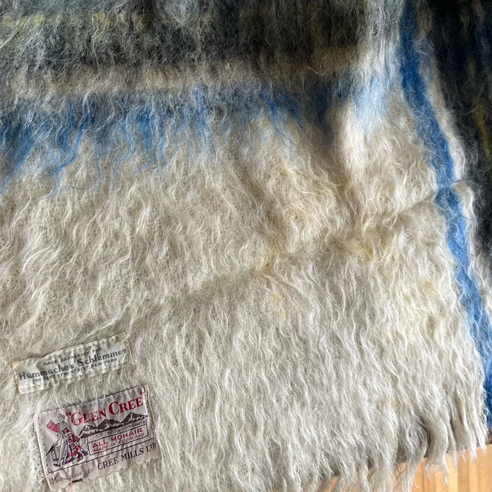 Vintage Glen Cree Mohair Blanket Scotland 75”x50”